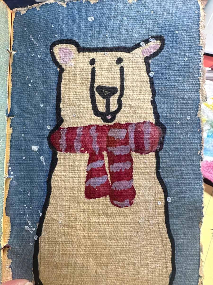 Snow Polar Bear Sketch by Robin Moore, Image 1.
