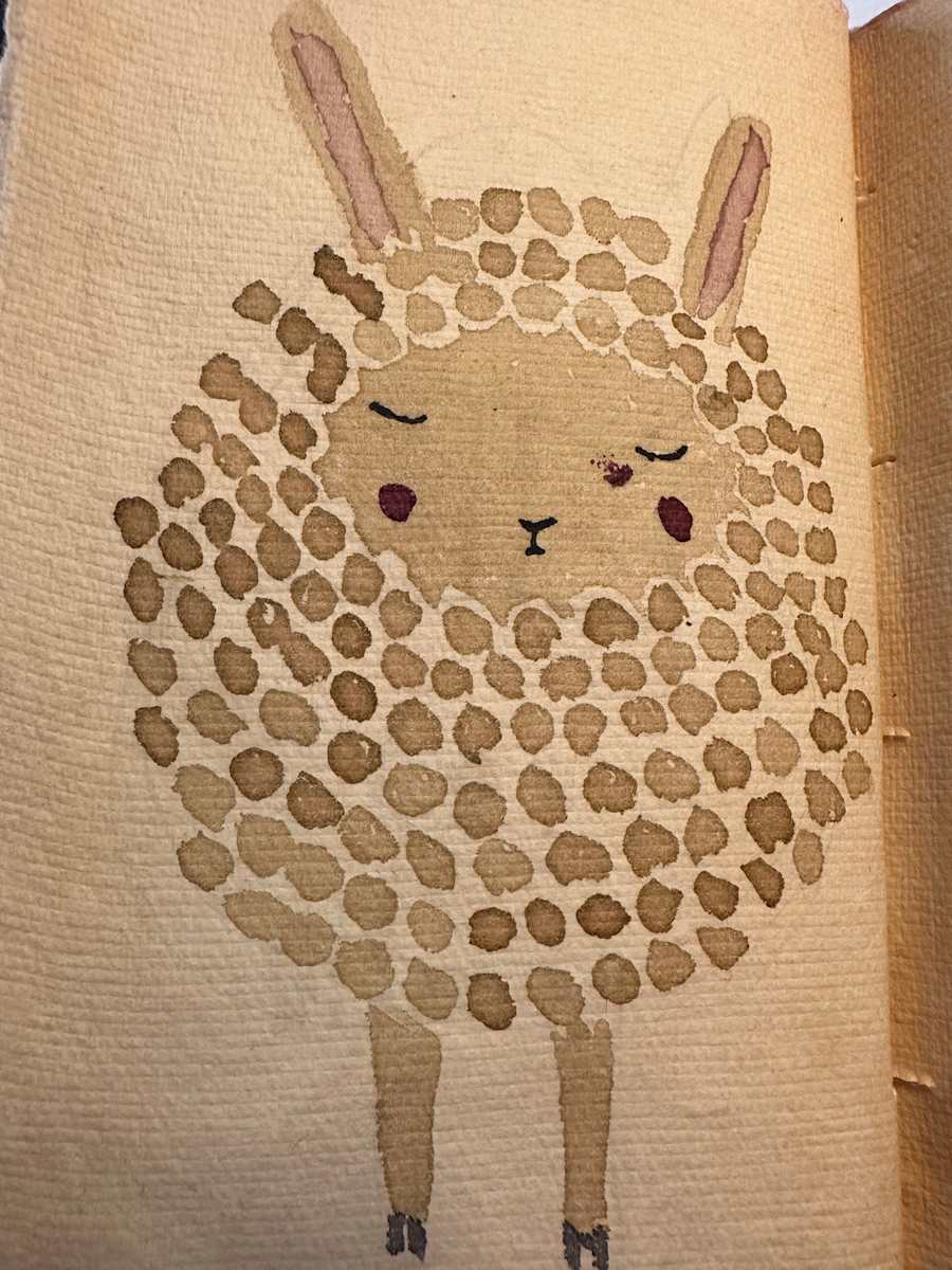 Tan Sheep Sketch by Robin Moore, Image 1.