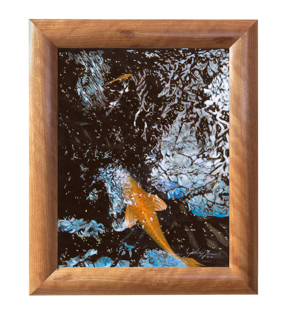Don’t be Koi by Phillip Gagnon  Image: Framed in Koa wood