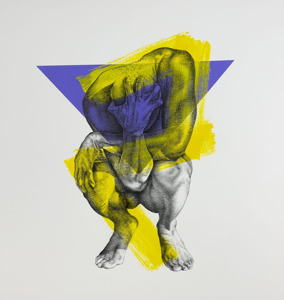 0.21_Resist_65x65_pen and acrylic paint on paper by Marce king 