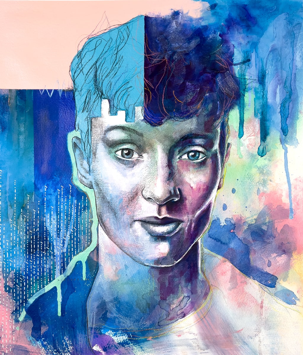 26. Marce King - Lore - Pen, Acrylic and Pastel by Marce king 