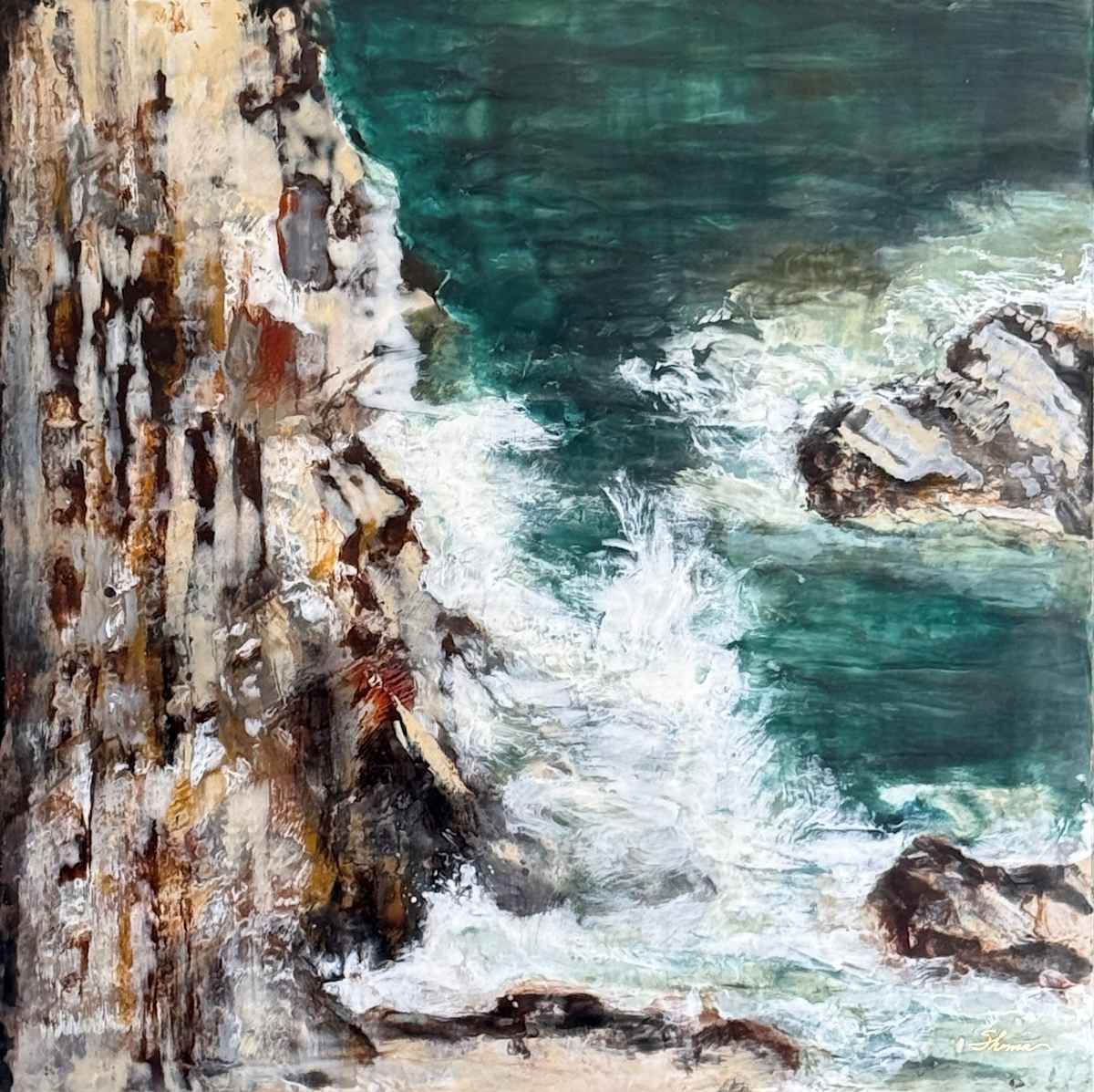 Mountains Crumble to the Sea by Shima Shanti  Image: The persistent nature of water is its very source of strength adn power, smooting the most jagged peaks and carving the deepest canyons.