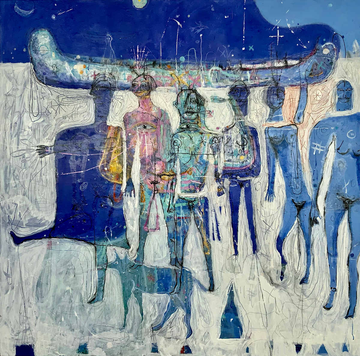 Le voyage du peuple bleu by Yvan Genest, Image 1.