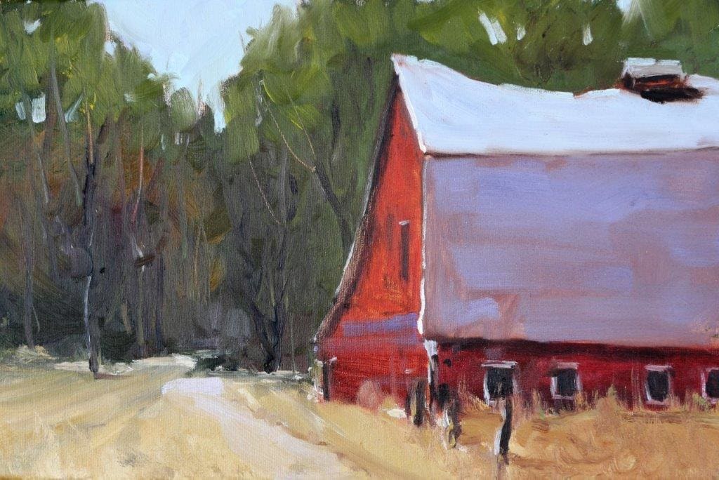 The Value of Reds. (The Red Barn. BC) by karen pedersen 