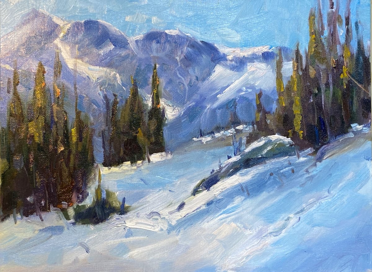 Mountain painting by karen pedersen 