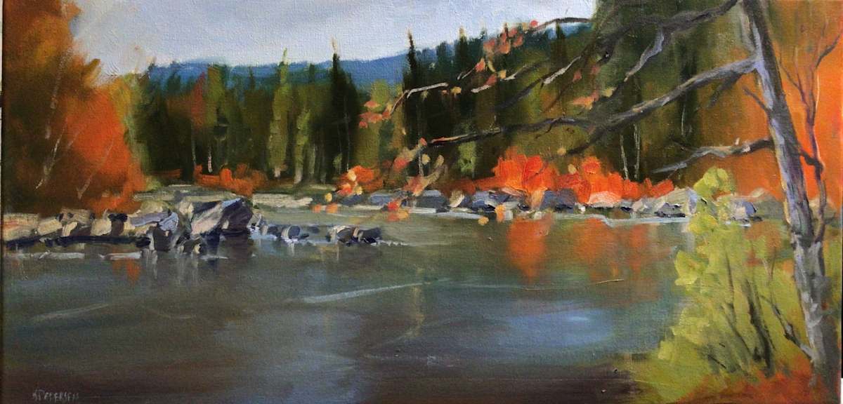 Along the River Bank by karen pedersen 