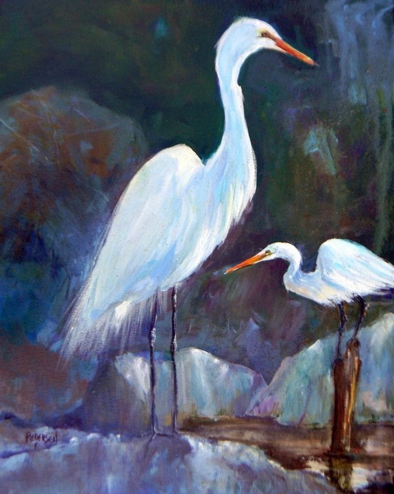 Egrets by karen pedersen 