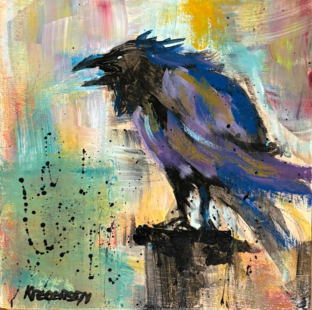 Black Bird Calling by karen pedersen 