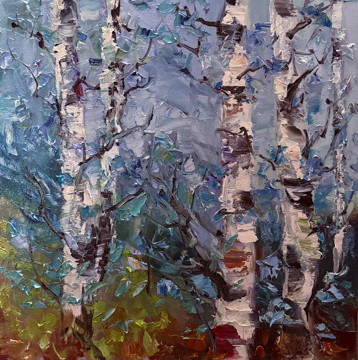 Birch in Blues by karen pedersen, Image 1.