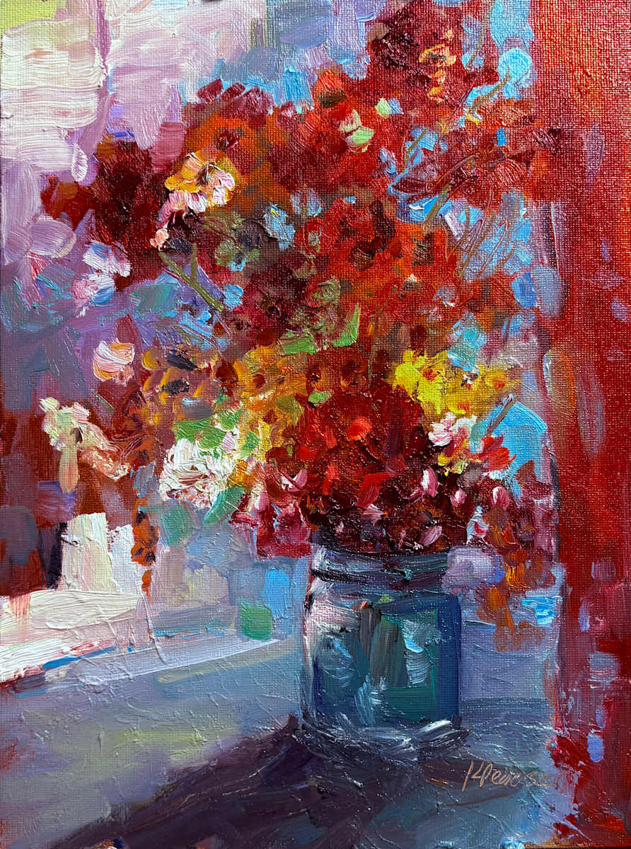 Blue  Mason Jar by karen pedersen, Image 1.