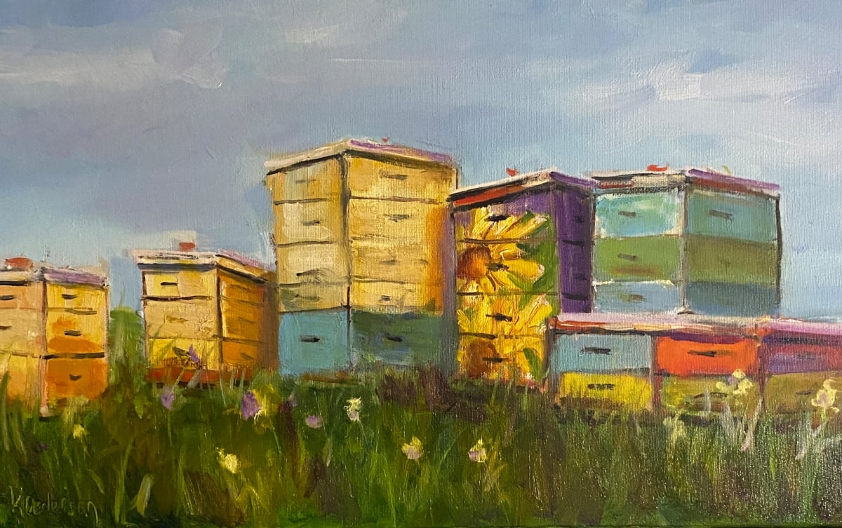 Bee Hives by karen pedersen 