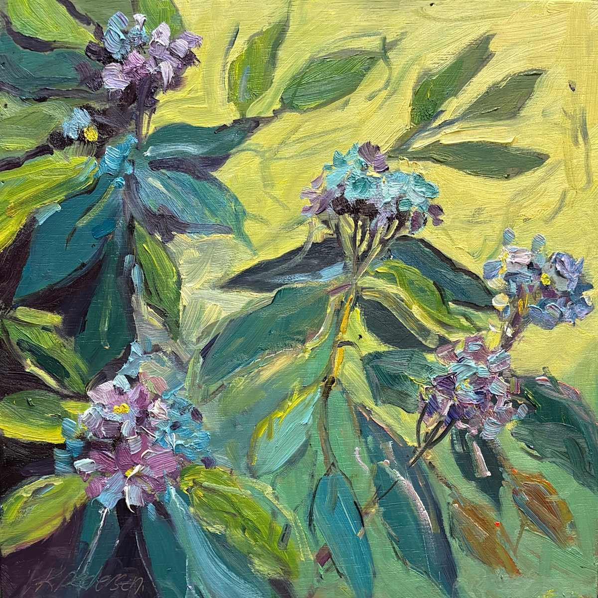 Moody blue against Yellow by karen pedersen, Image 1.