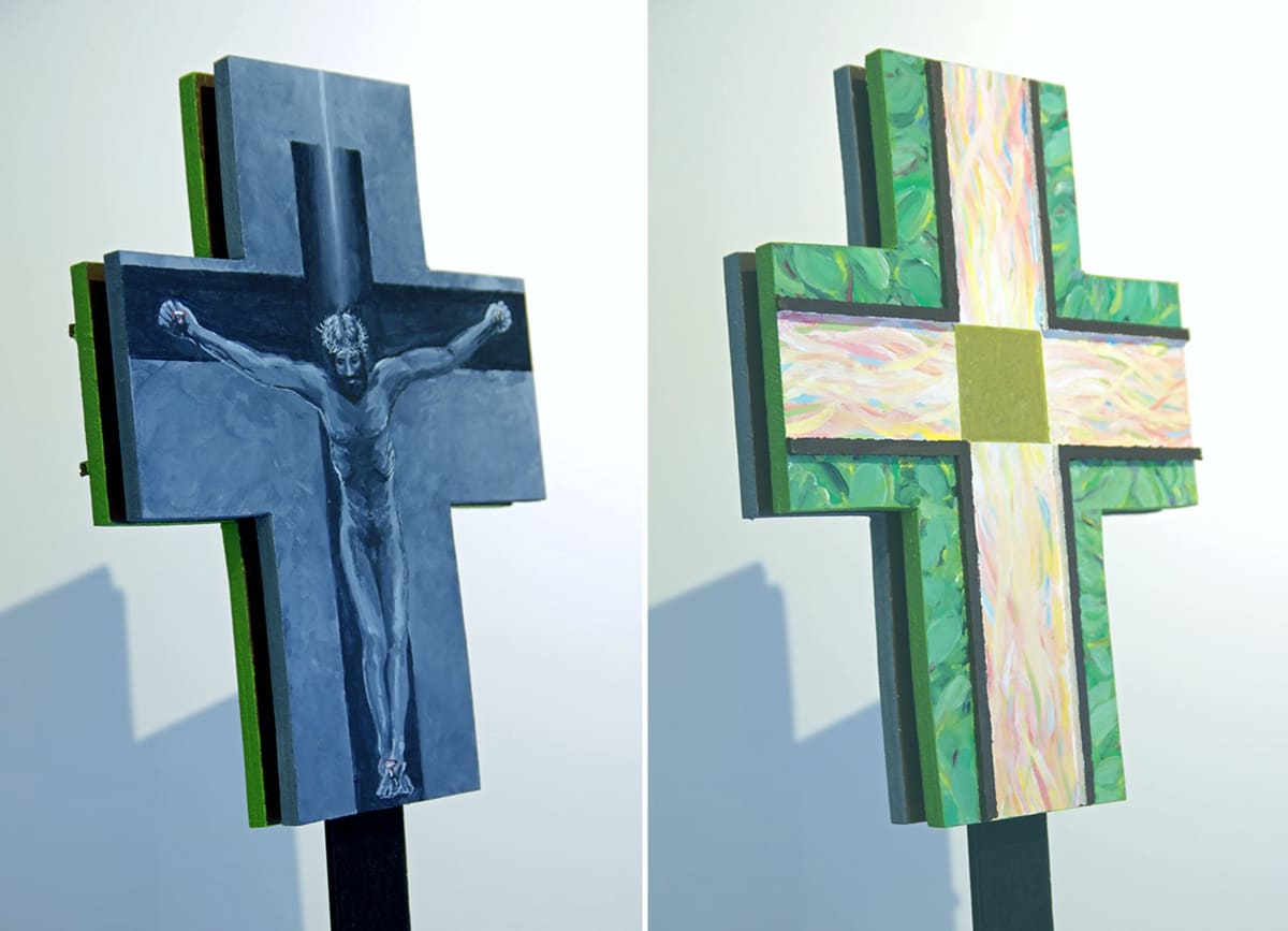 Two Sides of a Processional Cross by Daniel Hendricksen, Image 1.