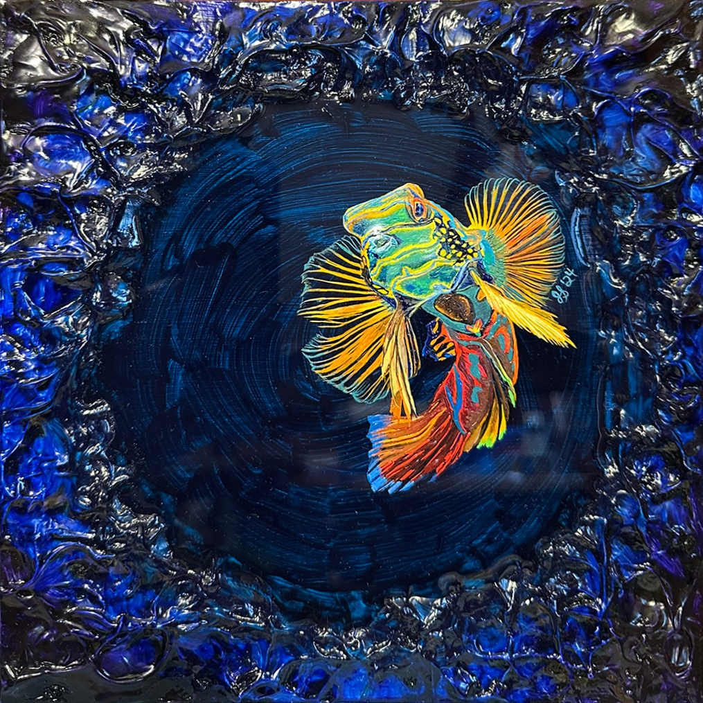 Orange Mandarinfish by Jennifer Brewer Stone 