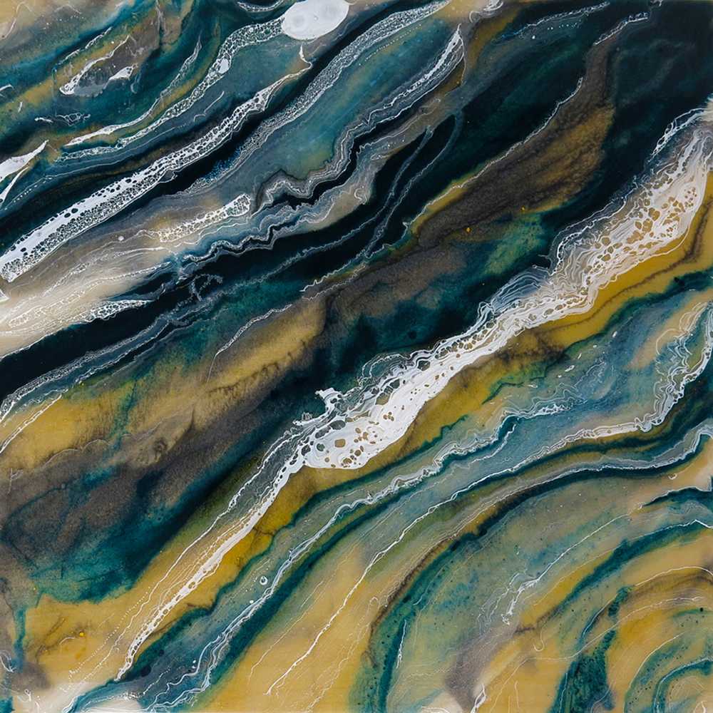 Green Agate Rivulets by Jennifer Brewer Stone 