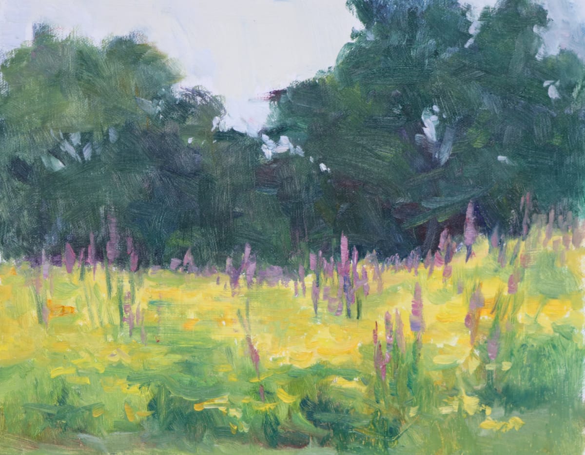 Busting Out by Amy Evans  Image: Plein Air Painting of wildflowers along the Blue Ridge