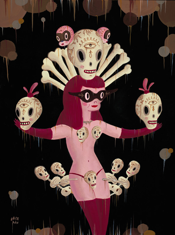 "Skeleton Girl" by Gary Baseman, Image 1.