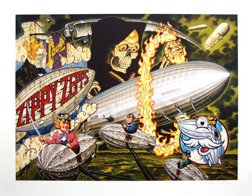 "Zepplin Flambe" by Todd Schorr 