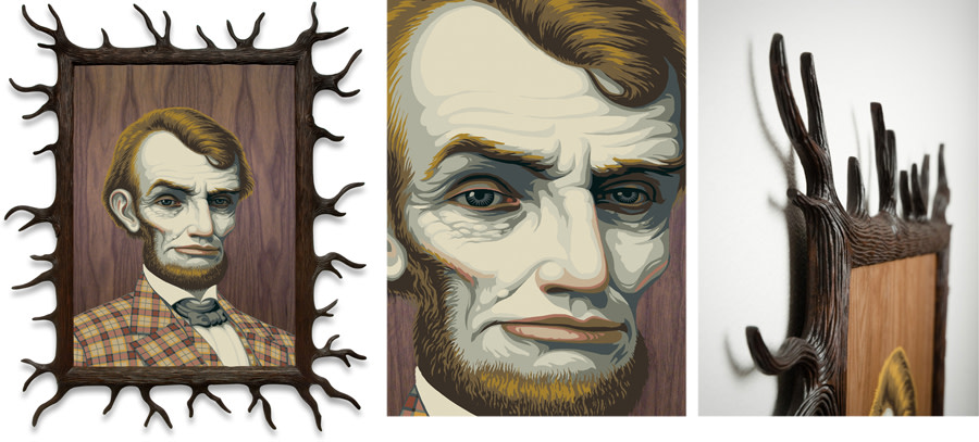 "Wood Lincoln" by Mark Ryden 