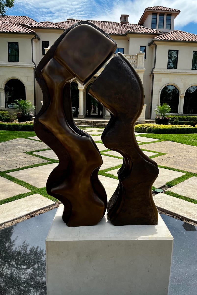 Us 3/10 by Scott Gentry Sculpture  Image: "Us #2 of 10" installed at private residence.