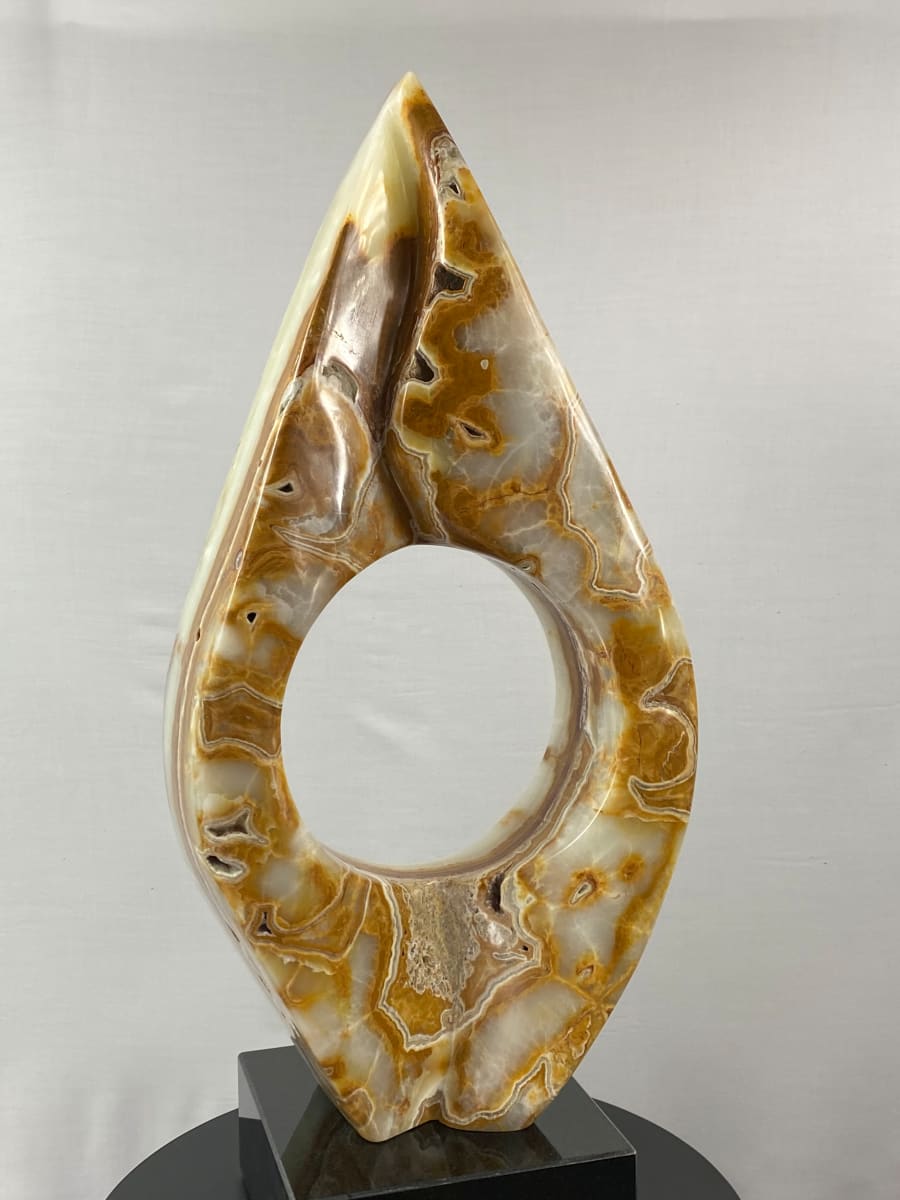 Ascension by Scott Gentry Sculpture  Image: ASCENSION, by Scott Gentry Sculpture, is carved from Persian Onyx and measures 28Hx12Wx8D inches.
