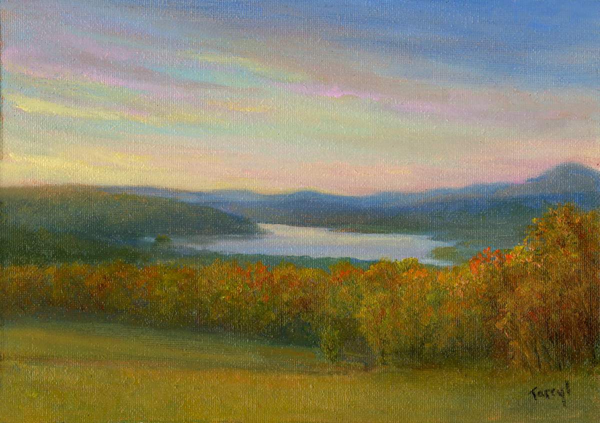 Autumn sunrise Olana by Tarryl Gabel 