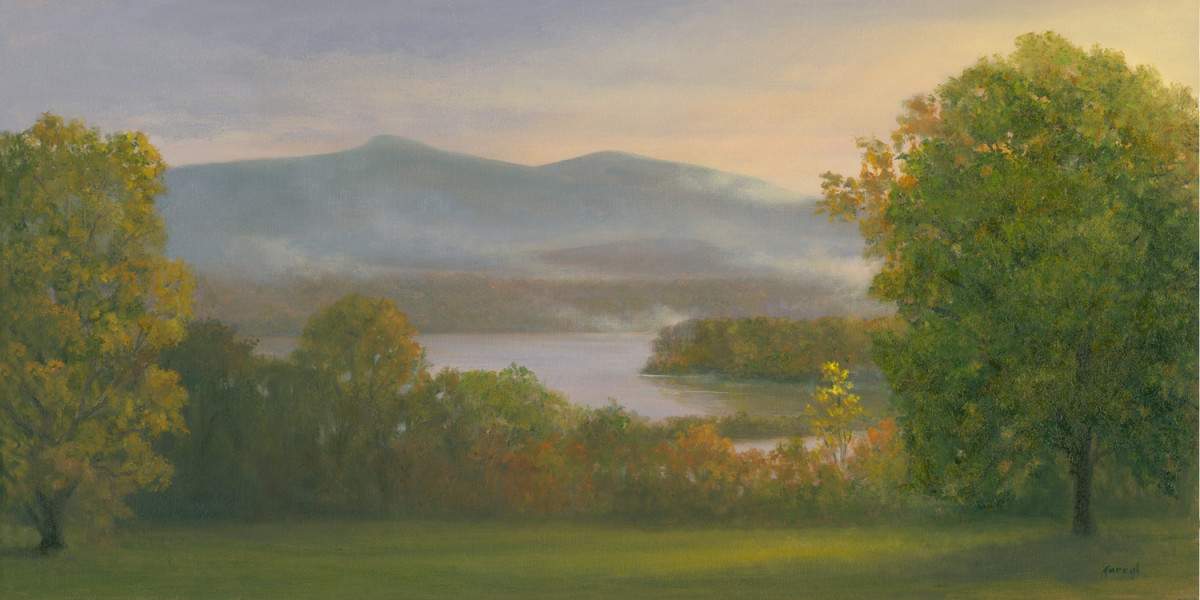 Mist rising - Blithewood, Bard College by Tarryl Gabel 