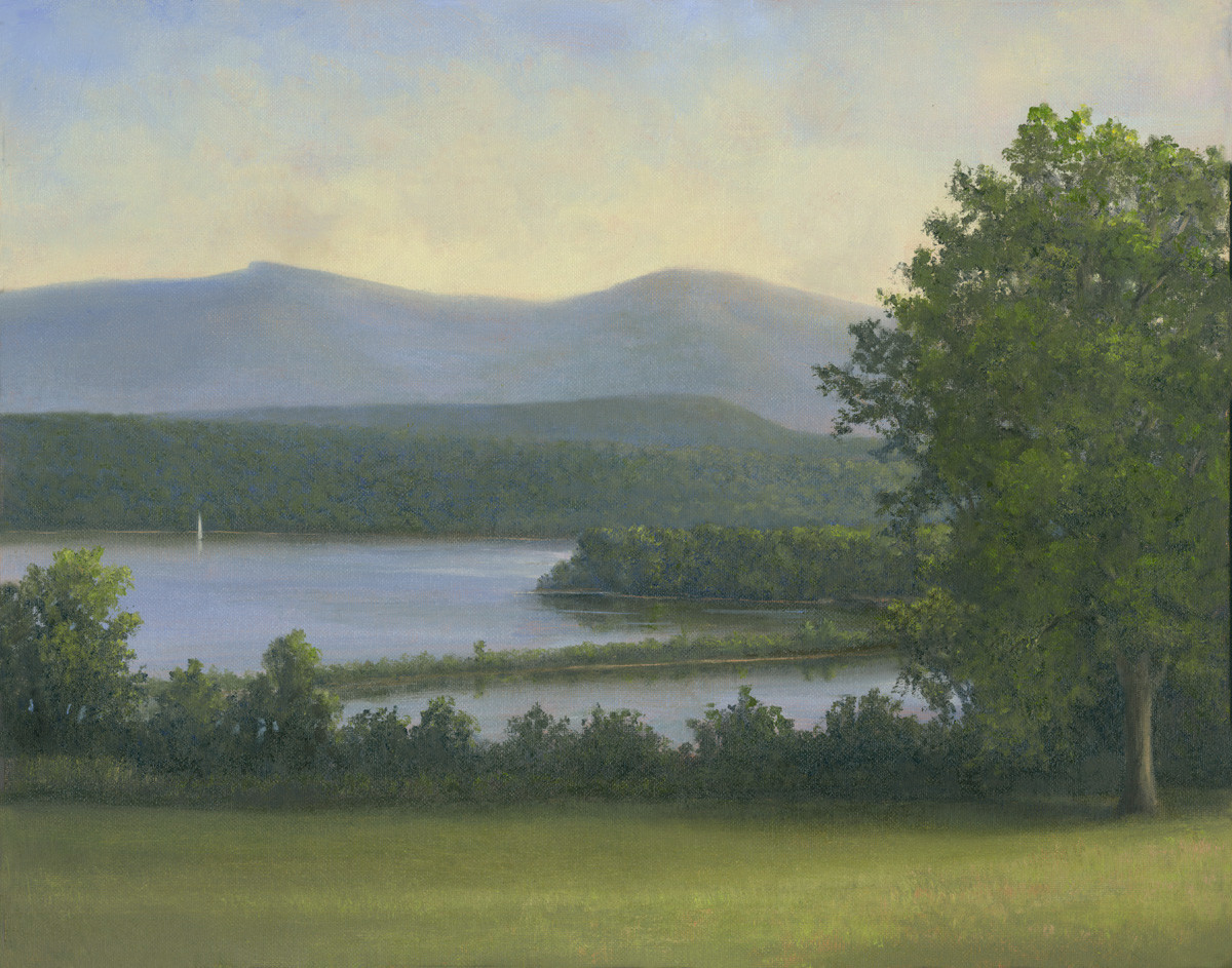 Quiet Morning overlooking Hudson from Bard College by Tarryl Gabel 