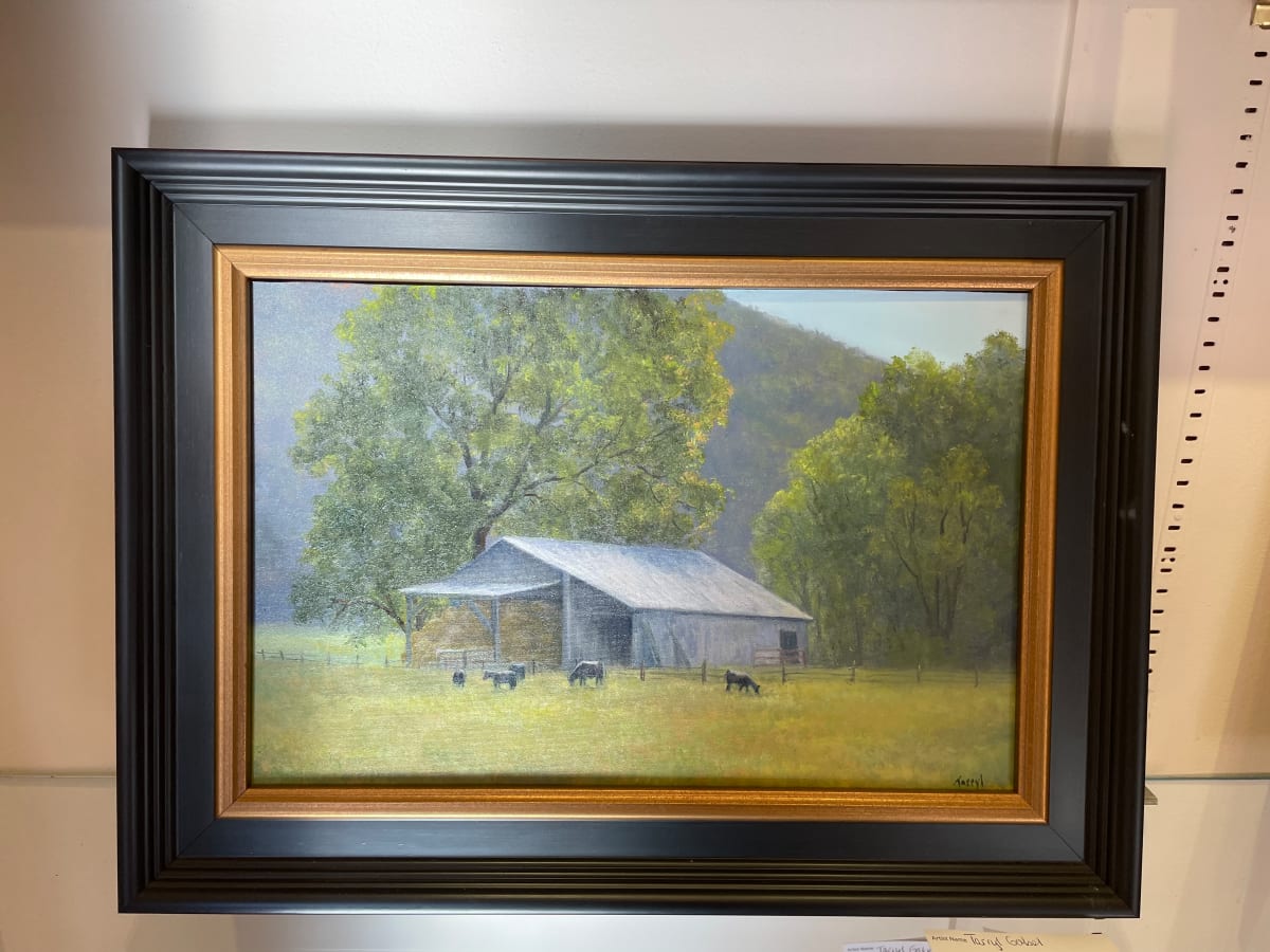 Barn, Bales and Black Angus 