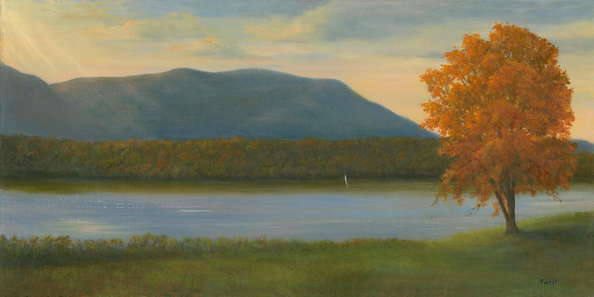 Hudson River View from Clermont by Tarryl Gabel 