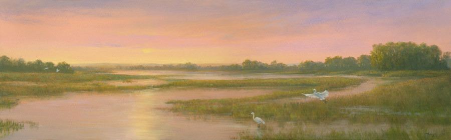 Snowy Egrets by Tarryl Gabel 