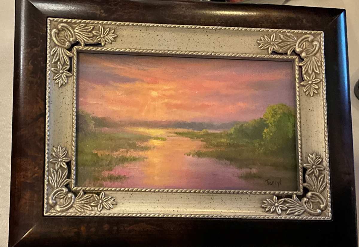 Sunsetting over Marsh, music box by Tarryl Gabel, Image 1.