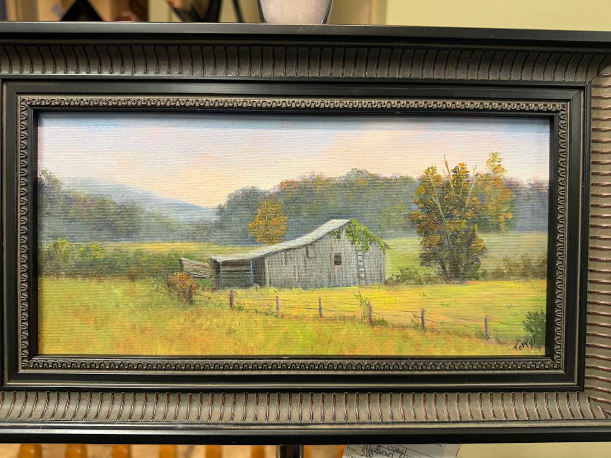 Old Barn in the mist by Tarryl Gabel 