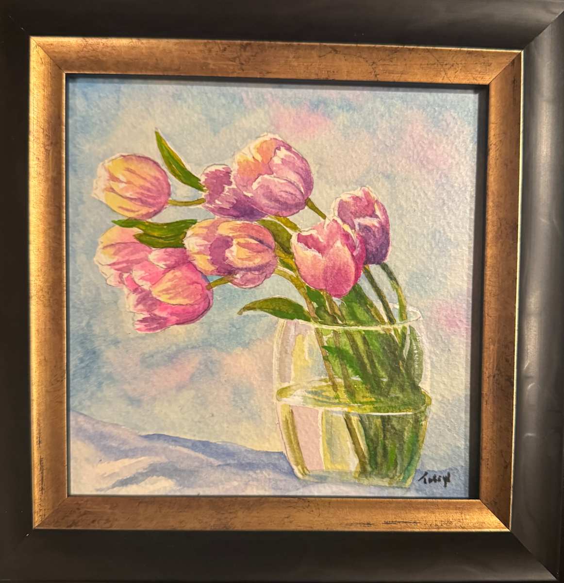 Tulips- watercolor by Tarryl Gabel 