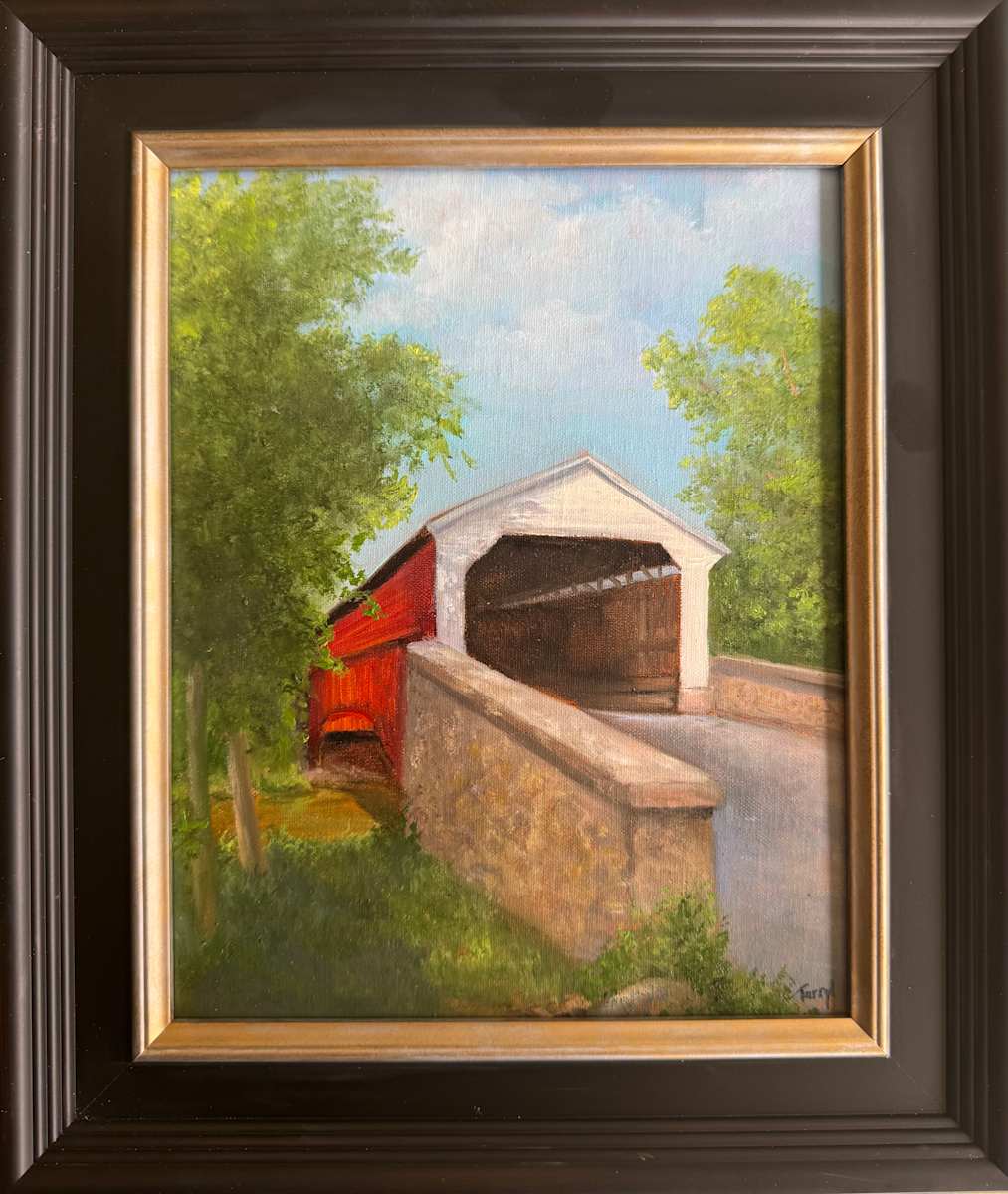 Pleasantville Covered Bridge - Oley PA by Tarryl Gabel, Image 1.