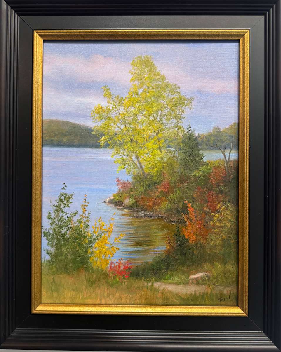 Sunlit Birches on the point by Tarryl Gabel, Image 1.