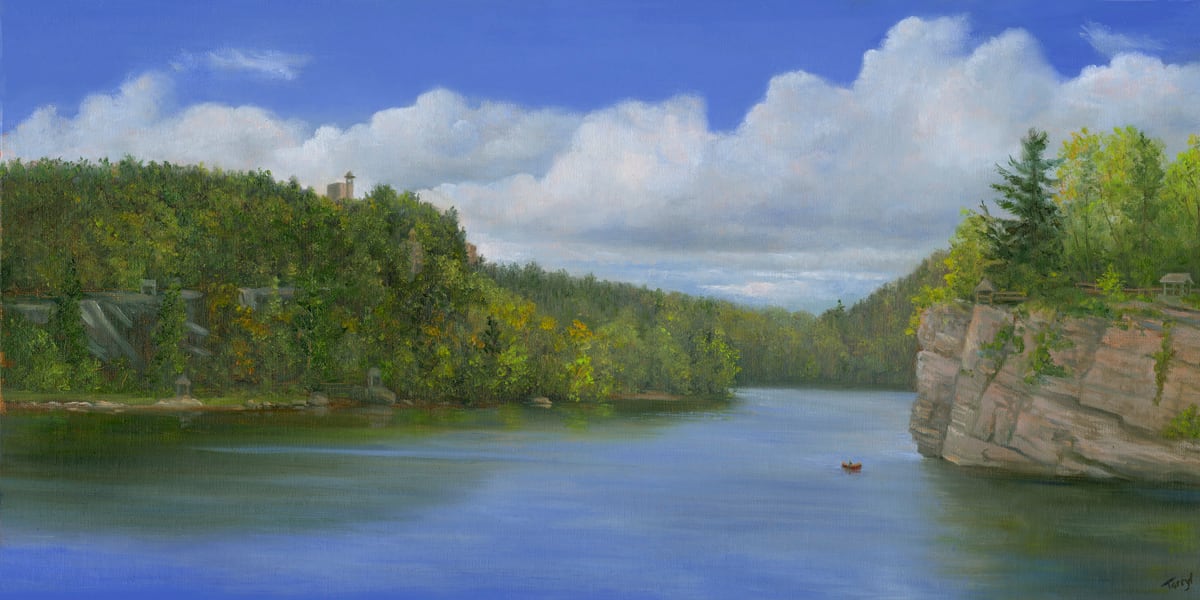 Mohonk Lake, spring vista by Tarryl Gabel 