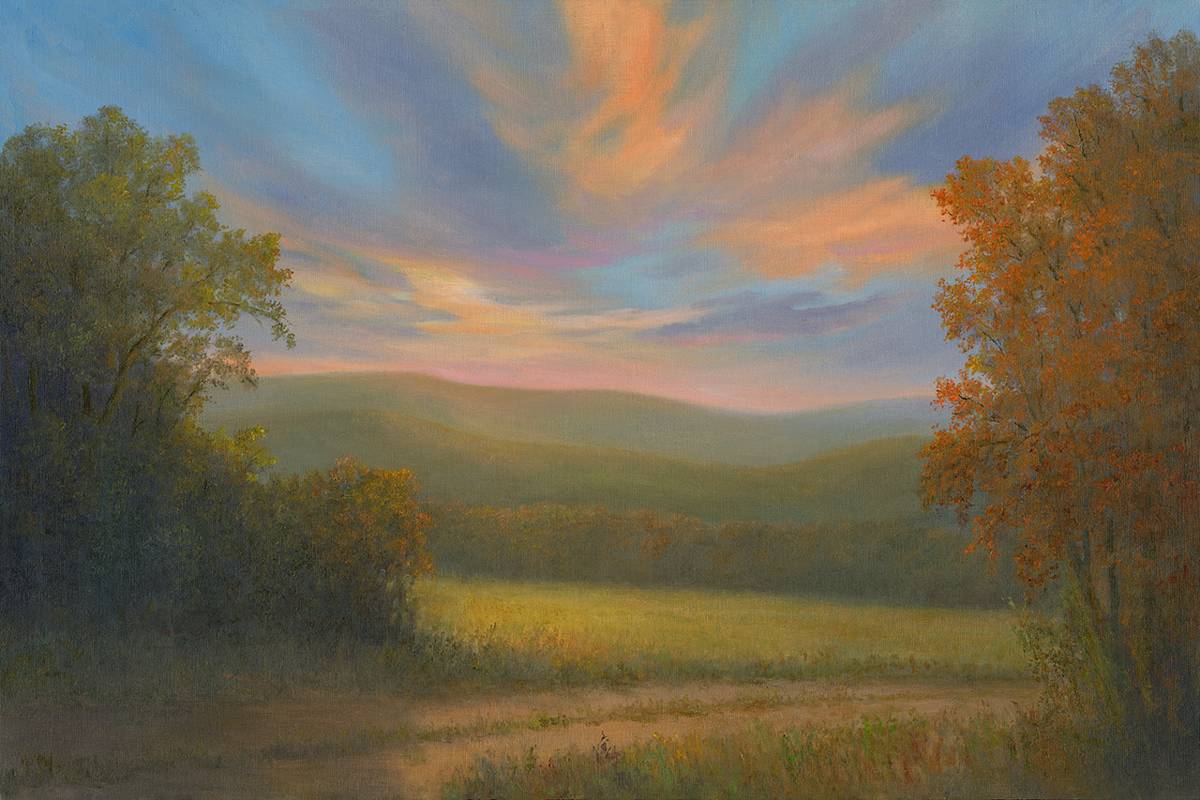Peach Hill Autumn Sunset by Tarryl Gabel 