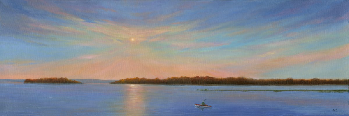 kayaker sunset by Tarryl Gabel 