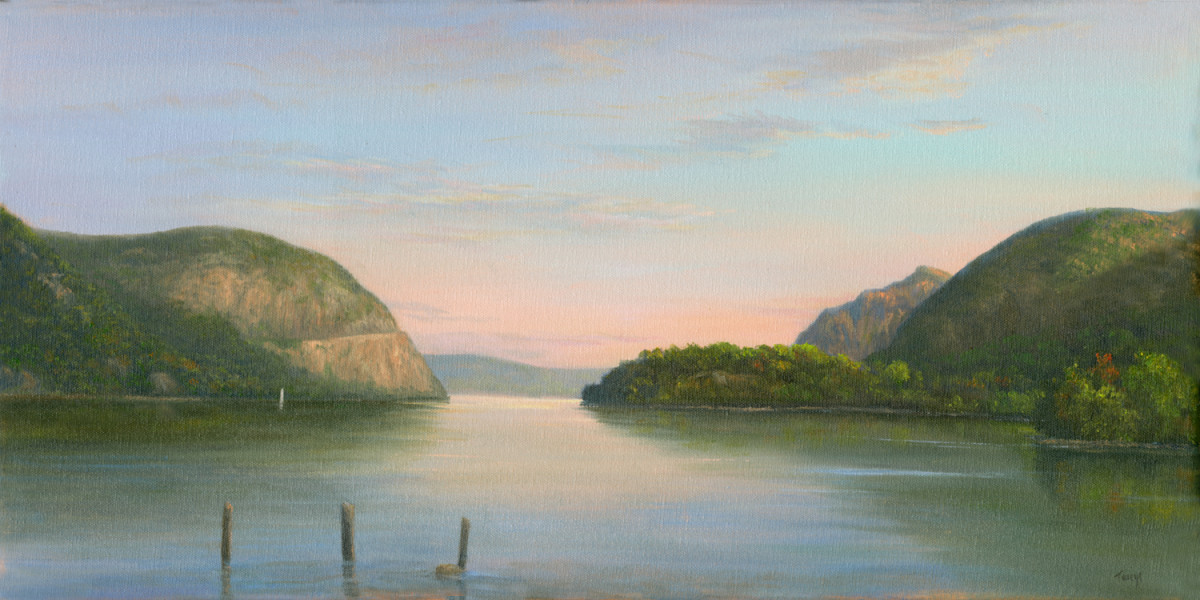 Sunrise over Storm King, Cold Spring Waterfront by Tarryl Gabel 