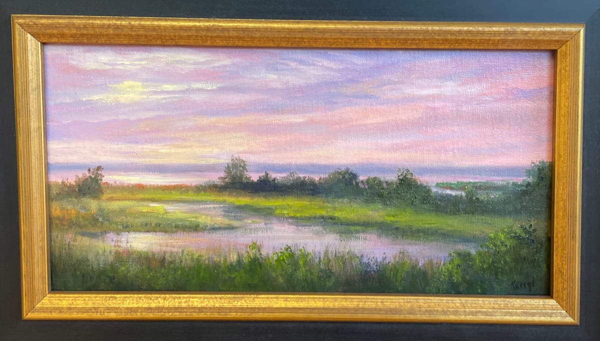 Sunsetting over the Bayside, Ocean City, MD by Tarryl Gabel 