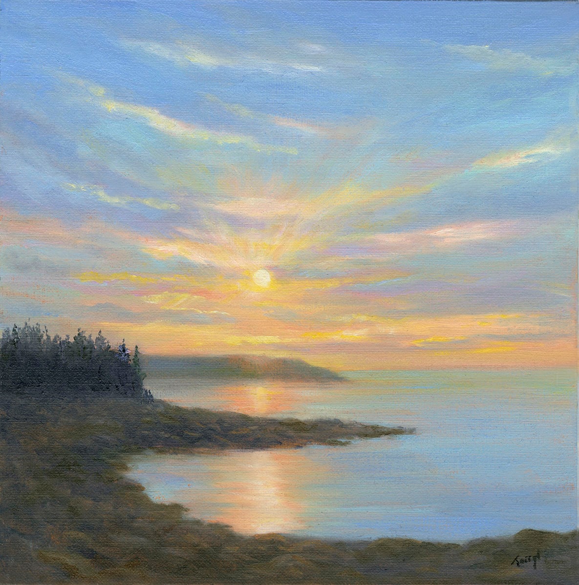 Acadia Sunrise, Schoodic Penninsula ME by Tarryl Gabel 