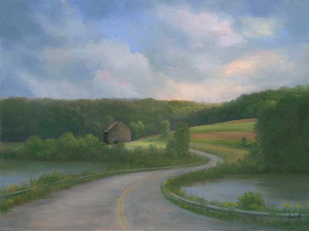 Barn around the bend by Tarryl Gabel 