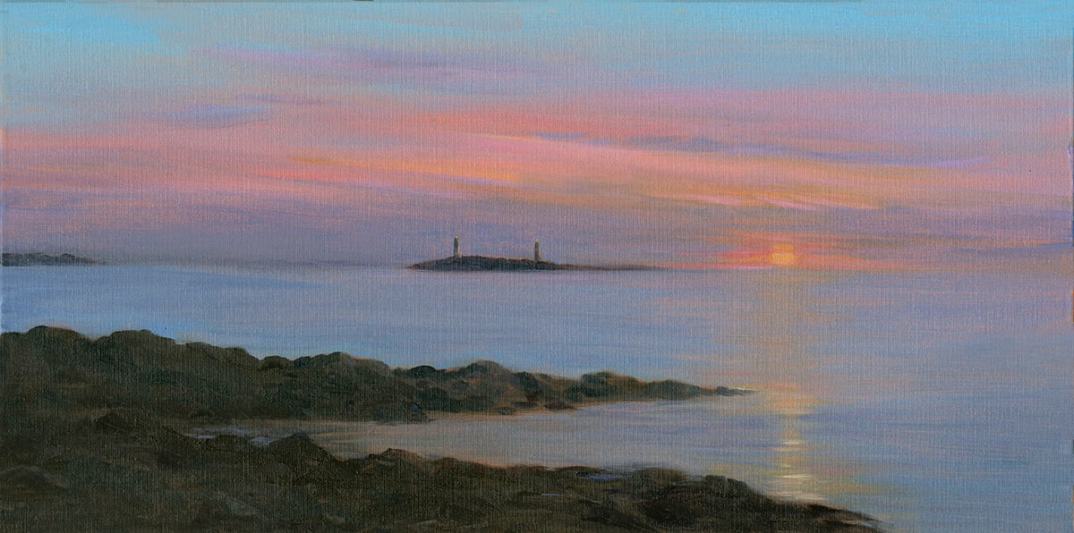 Twin Lighthouses- Cape Ann by Tarryl Gabel 