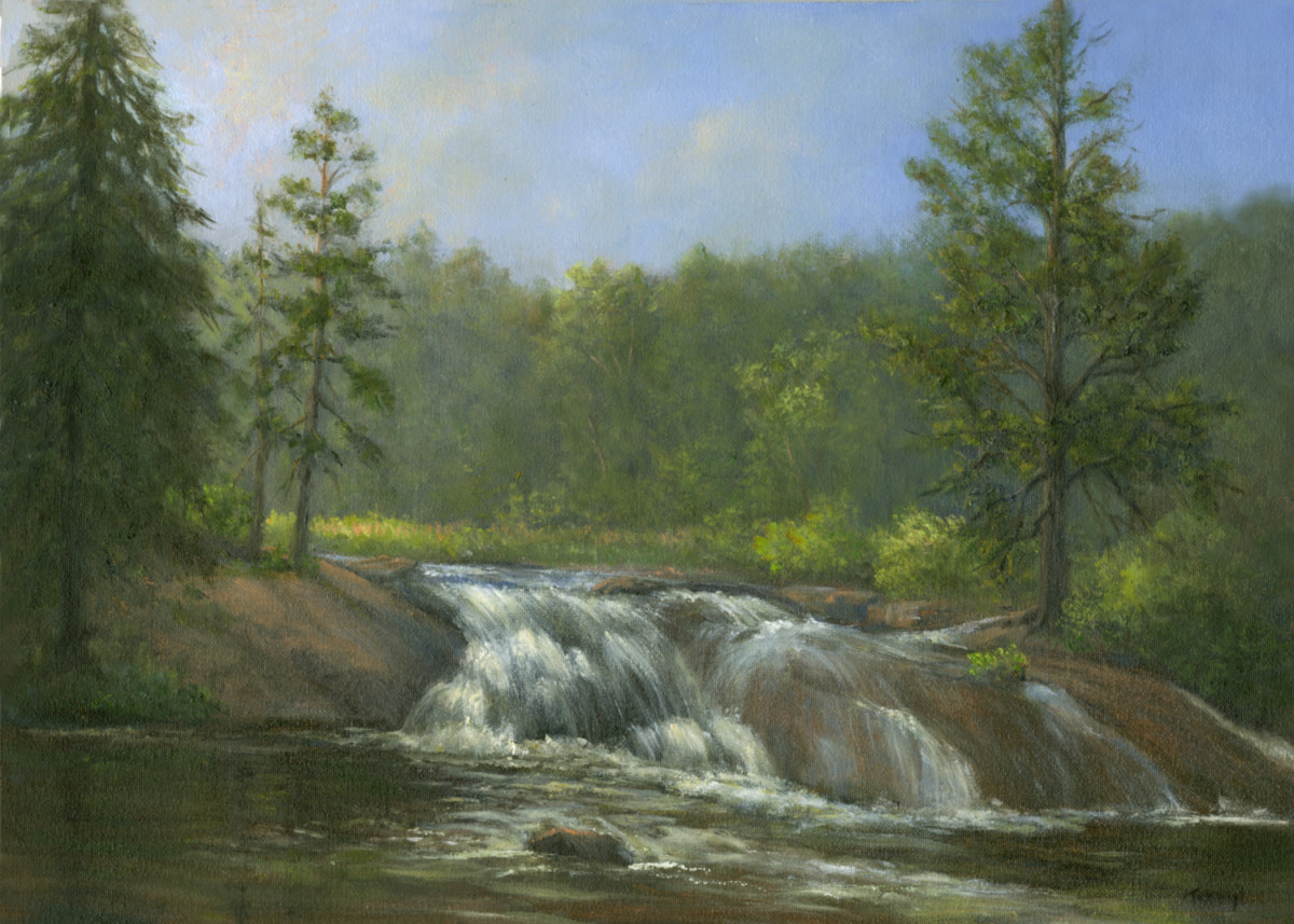 Spring morning at Bog River Falls by Tarryl Gabel 