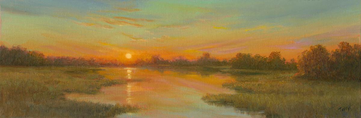 Sun setting over Autumn Marsh by Tarryl Gabel, Image 2.