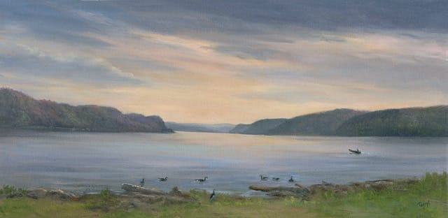 Busy morning on the waterfront by Tarryl Gabel 