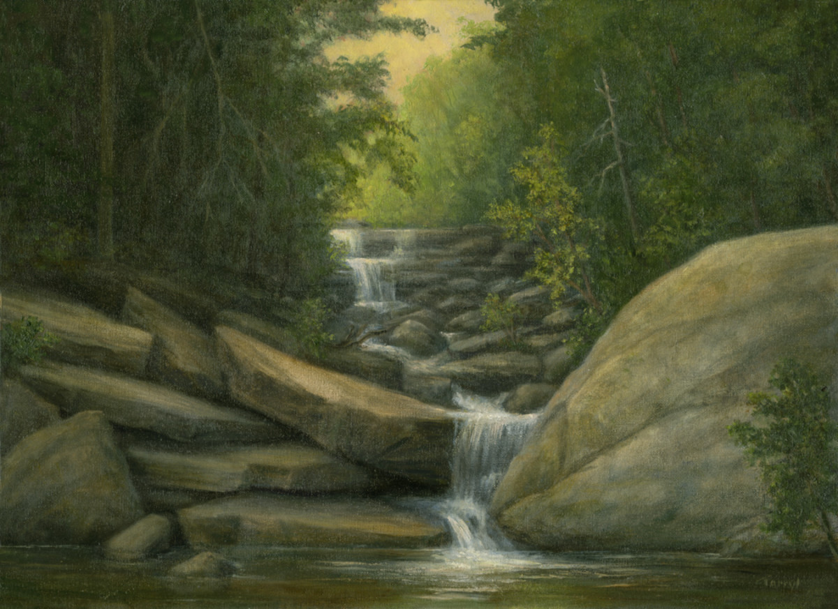 Cascading Falls, Platte Clove, Catskills by Tarryl Gabel 