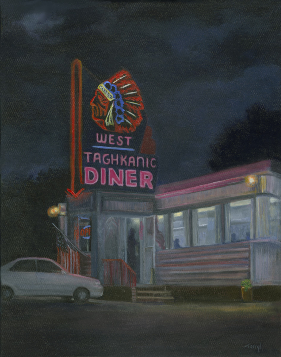 Quiet night,  West Taghkanic Diner by Tarryl Gabel 