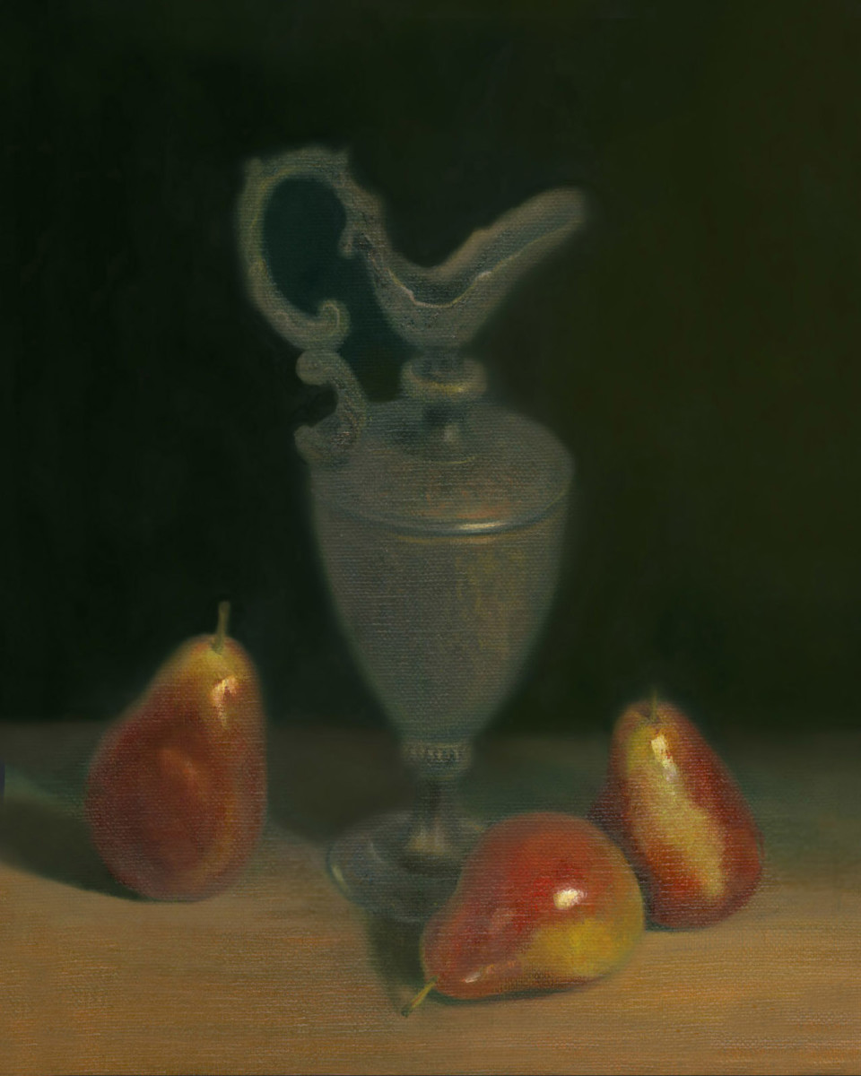 Dragon pitcher & pears by Tarryl Gabel, Image 1.